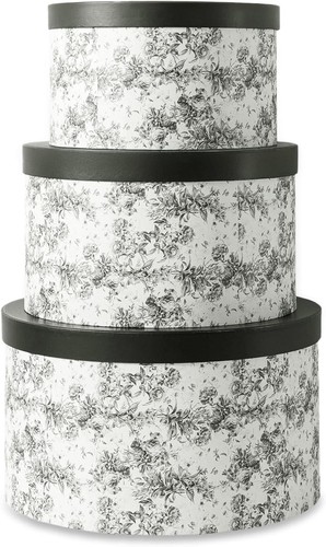 Floral hat round - floral, boxes